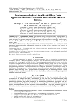 Pseudomyxoma Peritonei As a Result of Low Grade Appendiceal Mucinous Neoplasm in Association with Ovarian Fibroma