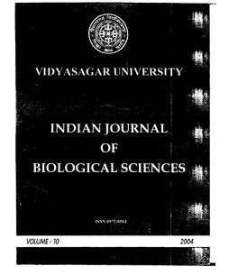 2004 Vidyasagar University Journal of Biological Sciences