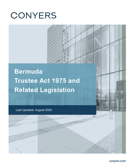 Bermuda Trustee Act 1975 and Related Legislation