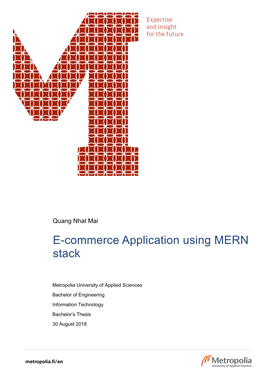 E-Commerce Application Using MERN Stack