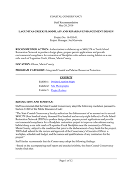 Lagunitas Creek Floodplain and Riparian Enhancement Design