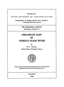 Streamflow Maps of Georgia's Major Rivers