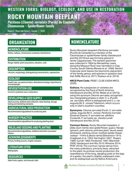 ROCKY MOUNTAIN BEEPLANT Peritoma (Cleome) Serrulata (Pursh) De Candolle Cleomaceae – Spiderflower Family Nancy L