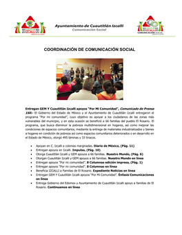 Coordinación De Comunicación Social