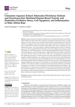 Cinnamon Aqueous Extract Attenuates Diclofenac Sodium And