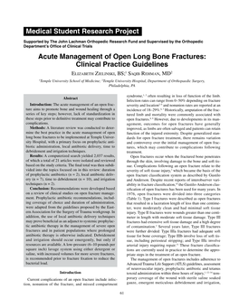 Medical Student Research Project