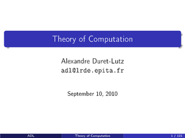 Theory of Computation