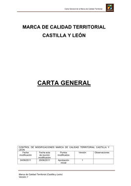 Carta General De La Marca De Calidad Territorial