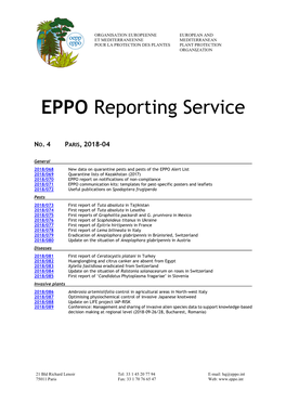 EPPO Reporting Service