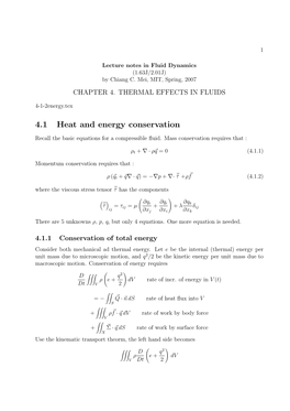 Heat and Energy Conservation