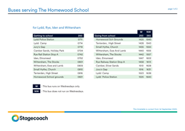 Buses Serving the Homewood School Page 1 of 2