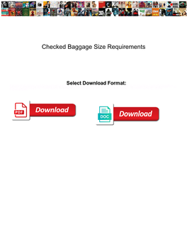 Checked Baggage Size Requirements
