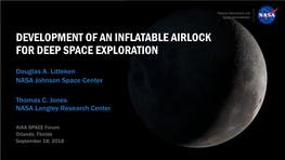 Development of an Inflatable Airlock for Deep Space Exploration