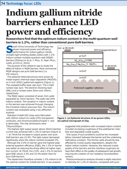 Indium Gallium Nitride Barriers Enhance LED Power and Efficiency