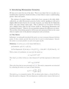 3. Introducing Riemannian Geometry