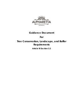 Guidance Document for Tree Conservation, Landscape, and Buffer Requirements Article III Section 3.2