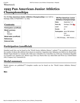 1995 Pan American Junior Athletics Championships - Wikipedia