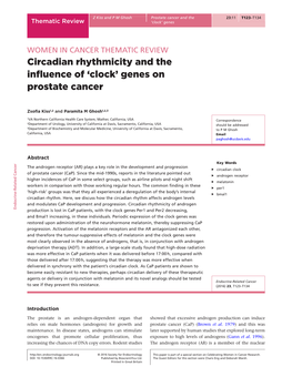 Circadian Rhythmicity and the Influence of 'Clock