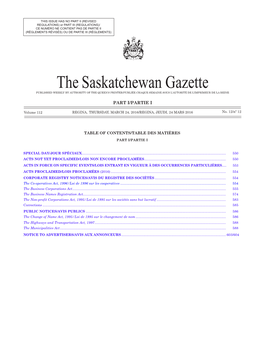 Gazette Part I, March 24, 2016