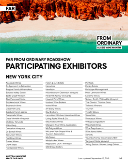 Participating Exhibitors & Sponsors