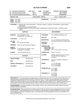 Glycol Ethers Method 2554