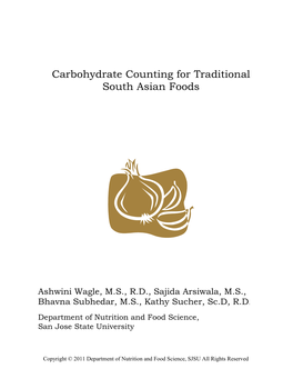 Carbohydrate Counting for Traditional South Asian Foods