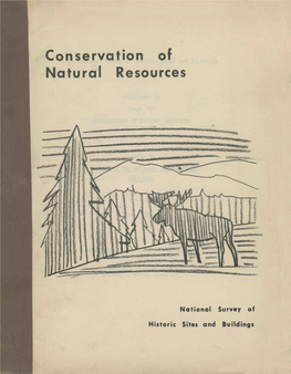 Conservation of Natural Resources