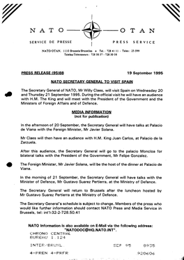 PRESS RELEASE (95)88 19 September 1995