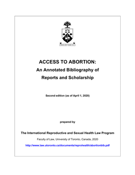 Access to Abortion Reports