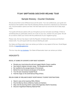 11​ Day Driftwood Discover Ireland Tour Highlights