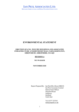 Environmental Statement REV A