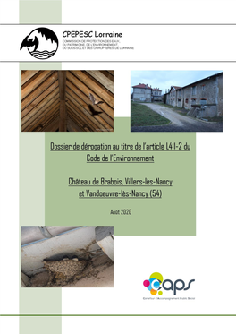 Dossier Derogation Chateau Brabois 2020