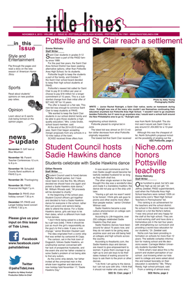 Pottsville and St. Clair Reach a Settlement Niche.Com Honors Pottsville Teachers Student Council Hosts Sadie Hawkins Dance