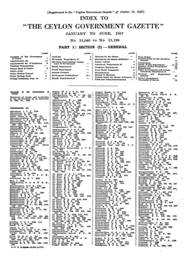 “ the Ceylon Government Gazette” January to June, 1957