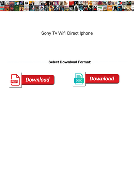 Sony Tv Wifi Direct Iphone