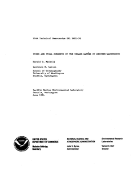 Tides and Tidal Currents of the Inland Waters of Western Washington