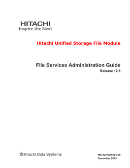 Hitachi Unified Storage File Module File Services Administration Guide