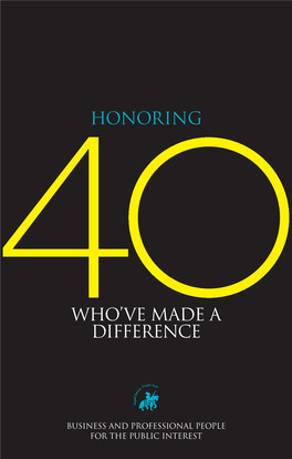 Honoring Who've Made a Difference