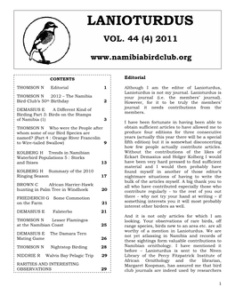 Trends in Namibian Waterbird Populations 5 Storks and Ibises.Pdf