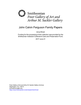 John Calvin Ferguson Family Papers