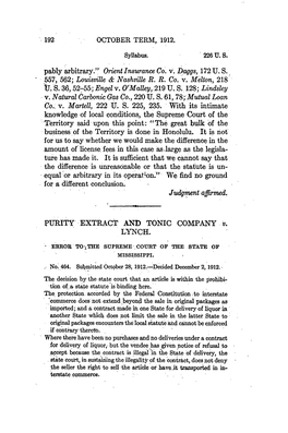 Purity Extract Co. V. Lynch, 226 US