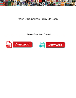 Winn Dixie Coupon Policy on Bogo