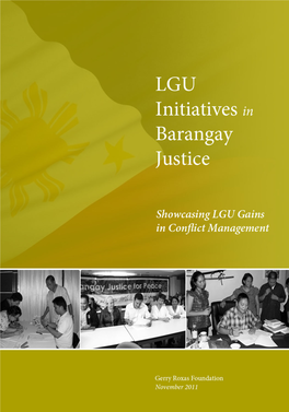 Barangay Justice Showcasing LGU Gains in Conflict Management