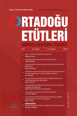 MIDDLE EASTERN STUDIES Cilt Volume 6 • Sayı Number 2 • Ocak January 2015