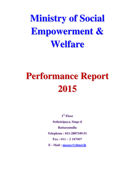 Ministry of Social Empowerment & Welfare