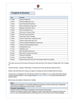 Congleton & Goostrey