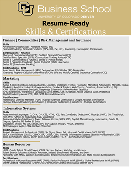 Resume Ready Resource Guide