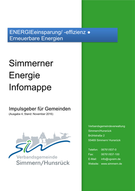 Simmerner Energie Infomappe