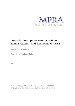 Interrelationships Between Social and Human Capital, and Economic Growth