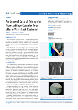 An Unusual Case of Triangular Fibrocartilage Complex Tear After a Wrist-Lock Restraint